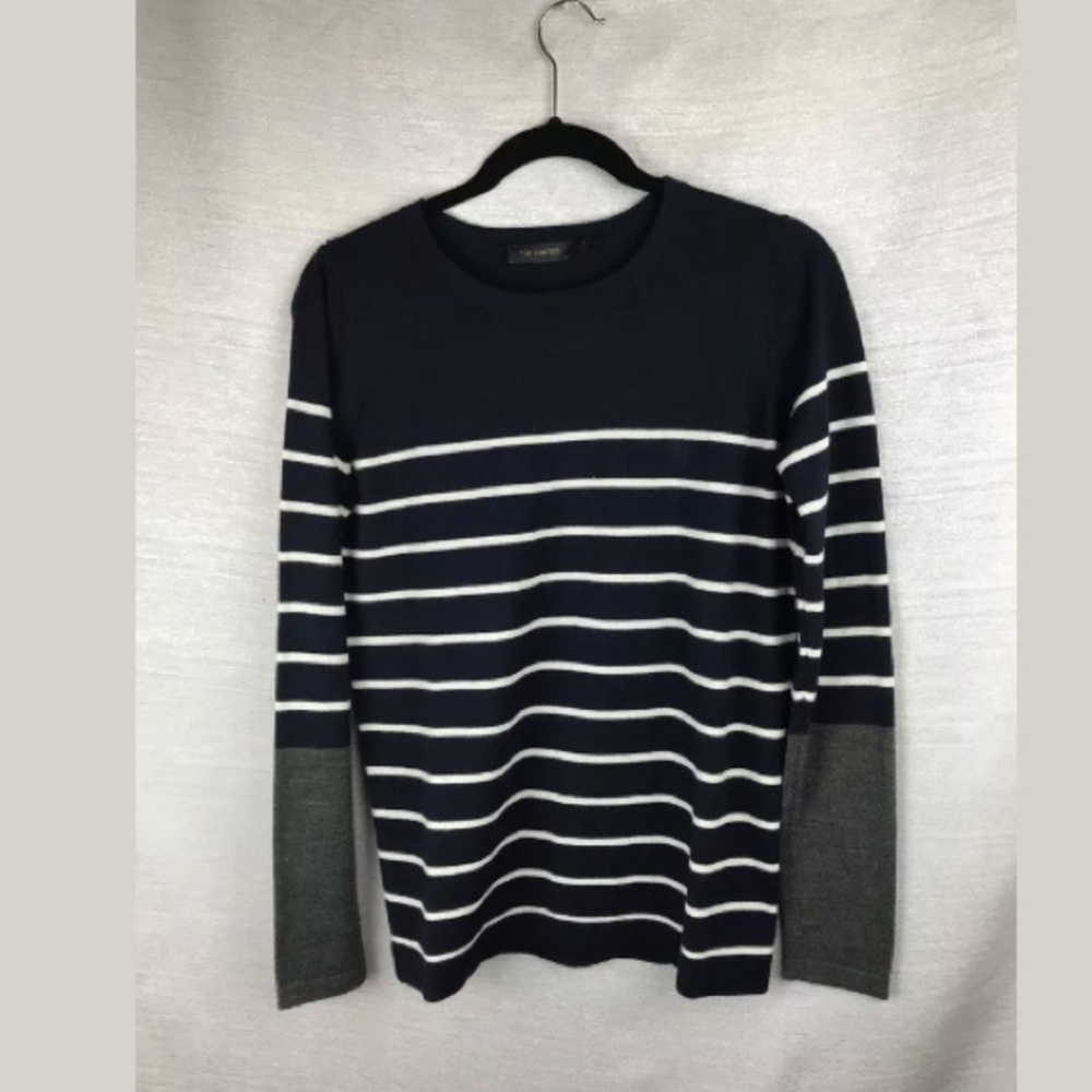 THE LIMITED NEW Dark Navy Blue/White L